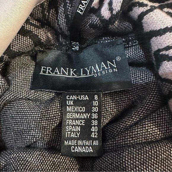 Frank Lyman Knit Cowl Neck Mauve & Black Floral Print Sweater Women’s size 8 - Picture 8 of 9